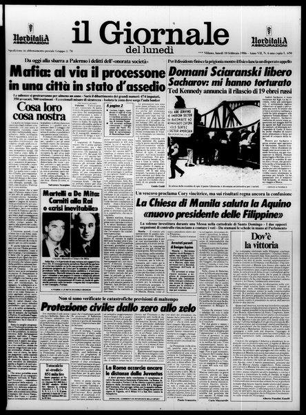 Il giornale del lunedi